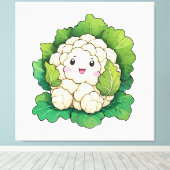Toile Chou-fleur Kawaii (Insitu (Plancher de Bois))