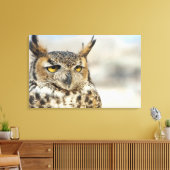 Toile Chouette à cornes (Bubo virginianus), captive (Insitu(Salon))