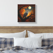 Toile Chouette à cornes en automne (Insitu(Chambre))