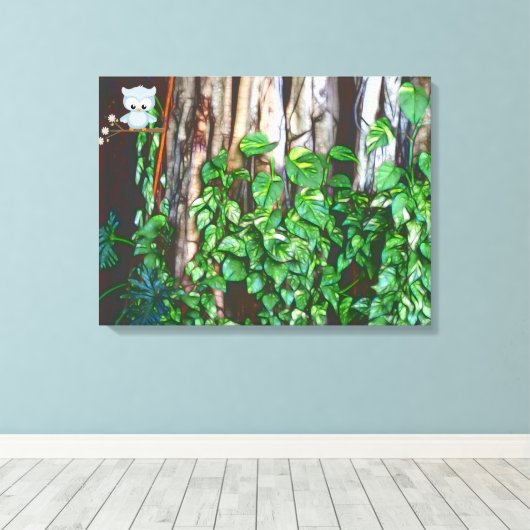 Toile Chouette à dessin dans le Banyan Tree (Insitu (Plancher de Bois))