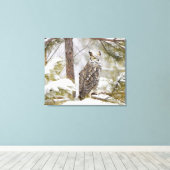 Toile Chouette à longues oreilles (Insitu (Plancher de Bois))