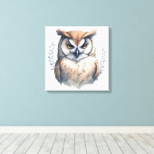 Toile Chouette aquarelle (Insitu (Plancher de Bois))