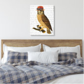 Toile Chouette avec Casquette Bowler style Steampunk (Insitu(Chambre))
