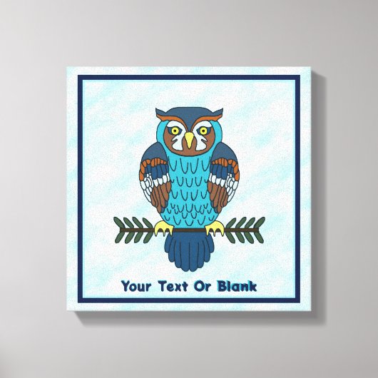 Toile Chouette d'art populaire nordique (Recto)