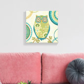 Toile Chouette décorative aux motifs circulaires (Insitu(Salon))