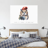Toile Chouette d'hiver enchantée, personnalisée (Insitu(Chambre))