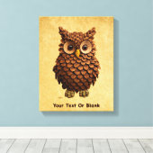 Toile Chouette du cône de pin (Insitu (Plancher de Bois))