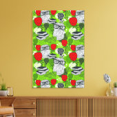 Toile Chouette en roses rouges (Insitu(Salon))