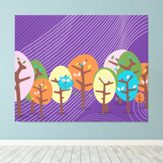 Toile Chouette endormie (Insitu (Plancher de Bois))