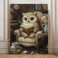 Chouette fantaisiste lisant l'art de l'amoureux de