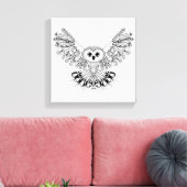 Toile Chouette noire style 6 (Insitu(Salon))