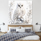 Toile Chouette Perle de Cristal Blanc (Insitu(Chambre))