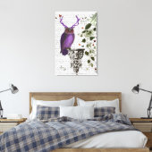 Toile Chouette pourpre avec Antlers (Insitu(Chambre))