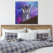 Toile Chouette sacrée et ciel d'imaginaire (Insitu(Chambre))