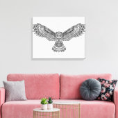 Toile Chouette volante Zendoodle 6 (Insitu(Salon))