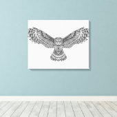 Toile Chouette volante Zendoodle 6 (Insitu (Plancher de Bois))