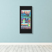 Toile chouettes du centre-ville (Insitu (Plancher de Bois))