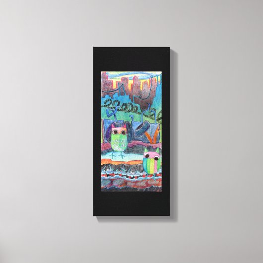 Toile chouettes du centre-ville (Recto)