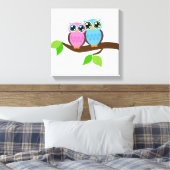 Toile Chouettes romantiques douces (Insitu(Chambre))