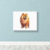 Toile Chow Chow Chien Chien chinois race pour un Chow Ch (Insitu (Plancher de Bois))