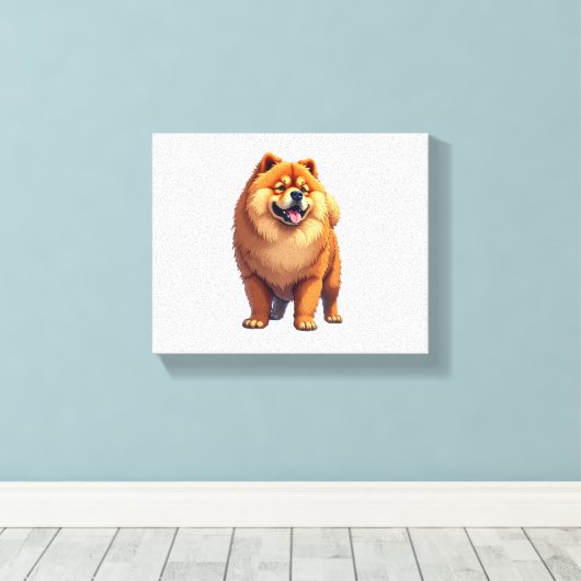 Toile Chow Chow Chien Chien chinois race pour un Chow Ch (Insitu (Plancher de Bois))