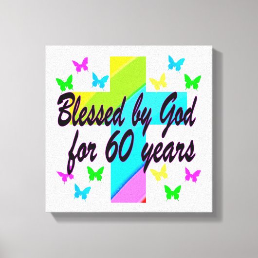 TOILE CHRÉTIEN 60 ANNIVERSAIRE CROSS DESIGN (Recto)