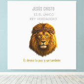 Toile chrétienne Lion de Juda - Jésus-Christ (Insitu (Plancher de Bois))
