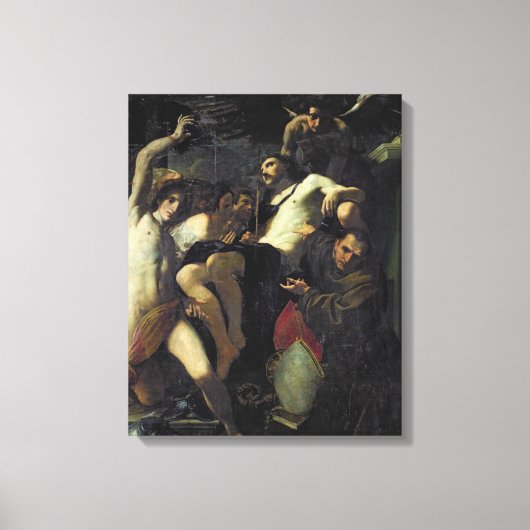 Toile Christ adoré par les anges, Saint Sébastien (Recto)