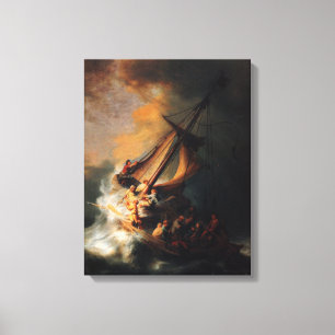 Toile Christ en tempête sur le lac Genezareth par Rembra