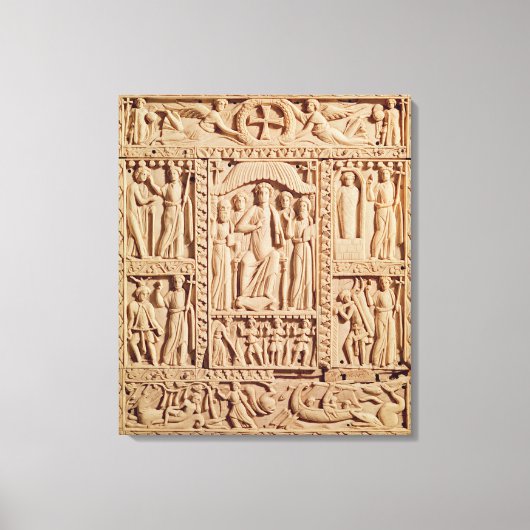 Toile Christ Enthroné, d'un évangéliste (Recto)