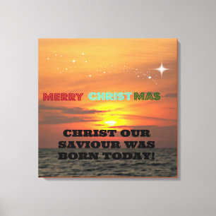Toile Christ Notre Sauveur Est Né Aujourd'hui
