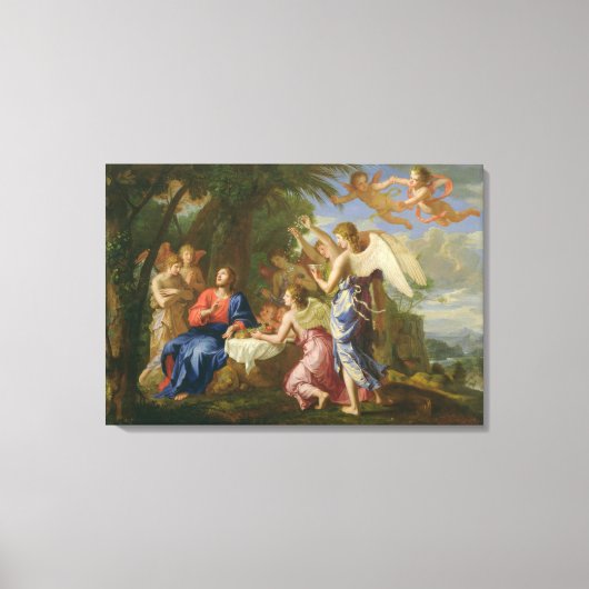Toile Christ servi par les Anges, c.1650 (huile sur toil (Recto)