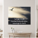 Toile Christian Art, Inspirational, John 8 vs 12<br><div class="desc">Art chrétien - Jean 8 Vs 12 en toile enveloppée Imprimer. Conçu avec l'image d'une colombe en vol de l'obscurité à la lumière. Le texte de l'Écriture comprend : Je suis la lumière du monde. Celui qui Me suit ne marchera pas dans les ténèbres, mais aura la lumière de la...</div>