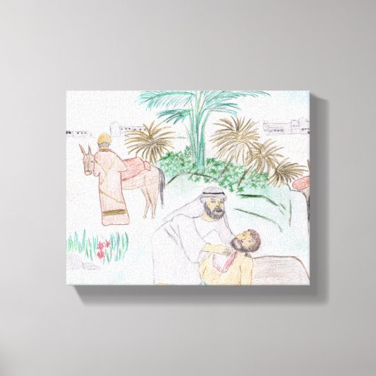 Toile Christian Artwork Le bon samaritain (Recto)
