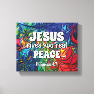 Toile Christian JESUS VOUS DONNE UNE VRAIE PAIX Inspirat