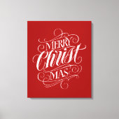 Toile Christian Joyeux Noël Chalk en rouge (Recto)