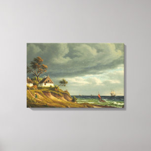 Toile Christian Kiaerskou - Vue sur le village de pêcheu