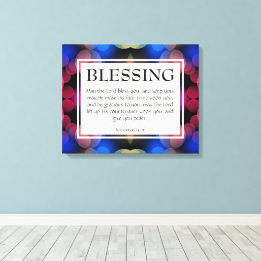 Toile Christian LE SEIGNEUR VOUS BÉNISSE Numéros 6:24-26 (Insitu (Plancher de Bois))