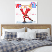 Toile Christmas Canvas Print Gift Bodybuilder Santa Fun (Insitu(Chambre))