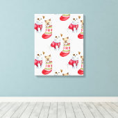 Toile Christmas Dog & Cat (Insitu (Plancher de Bois))