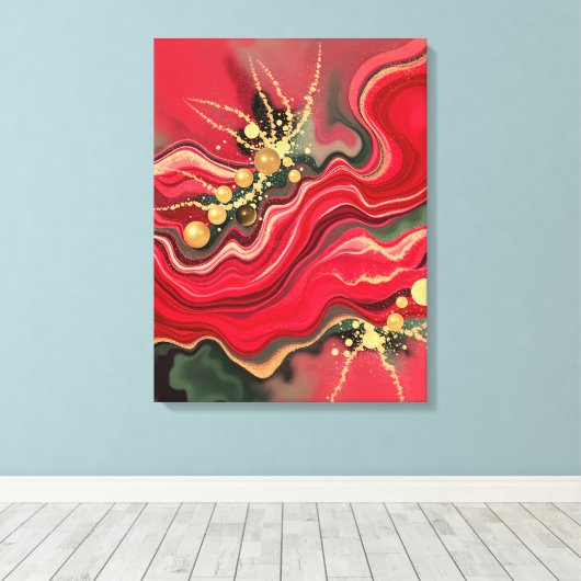 Toile Christmas Energy Bloom Abstract Frequency Wrapped (Insitu (Plancher de Bois))