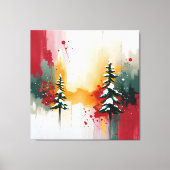 Toile Christmas Festive Colors Frequency Abstract Winter (Recto)