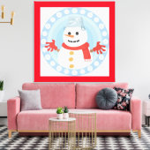 TOILE CHRISTMAS HIVER SNOWMAN (Insitu(Salon))