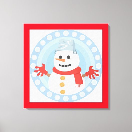 TOILE CHRISTMAS HIVER SNOWMAN (Recto)