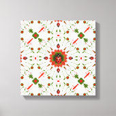 Toile Christmas Ladybug Red, Green, and White (Recto)