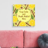 Toile Christmas mulled wine spicy yellow (Insitu(Salon))