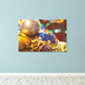 Toile Christmas Ornaments with Angel and Floral Designs (Insitu (Plancher de Bois))