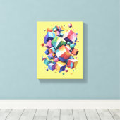 Toile Chromatic Cube Symphony (Insitu (Plancher de Bois))