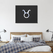 Toile Chrome Argent Comme Taurus signe Zodiac (Insitu(Chambre))