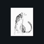 Toile Chrome Cheetah<br><div class="desc">Chrome Cheetah I par Grace Popp. Un grand guépard regarde vers son côté avec sa queue en agitant doucement. | 164398Z</div>